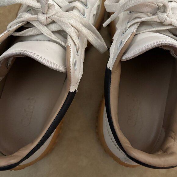 Chloe Franckie gum sole sneakers in white and black - Picture 8 of 9